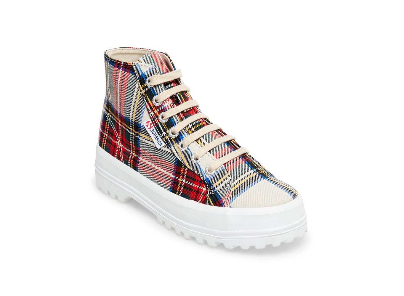 Botas Feminino Multicoloridas - Superga 2341 Cotw Plaid - YMKNJ-5602